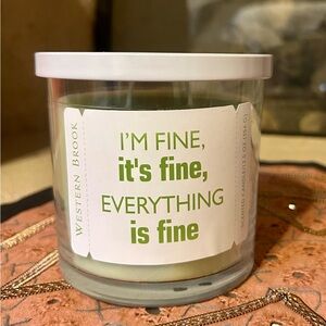 Western Brook Citrus & Basil Scented 2 Wick Candle 12.5oz